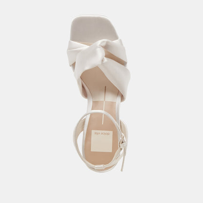 Dolce Vita Brenna Ivory Satin Heels