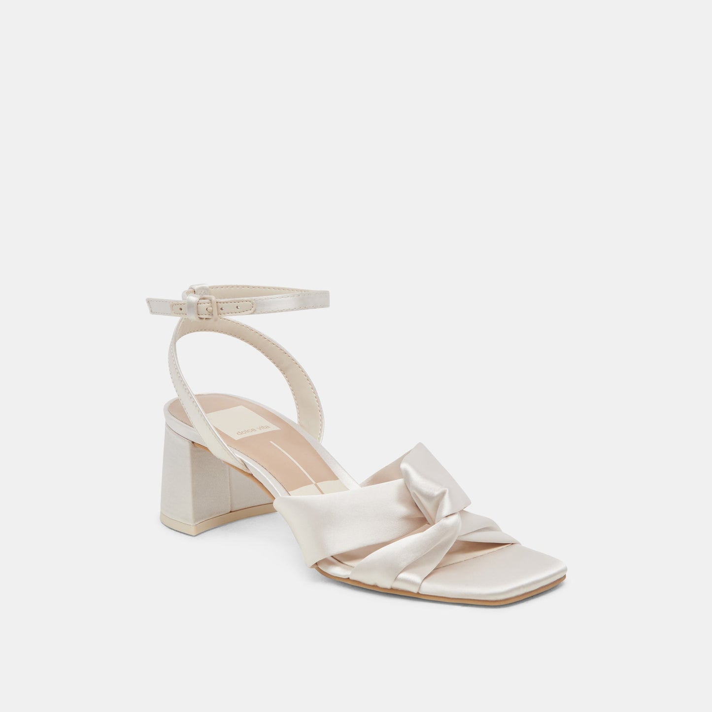 Dolce Vita Brenna Ivory Satin Heels