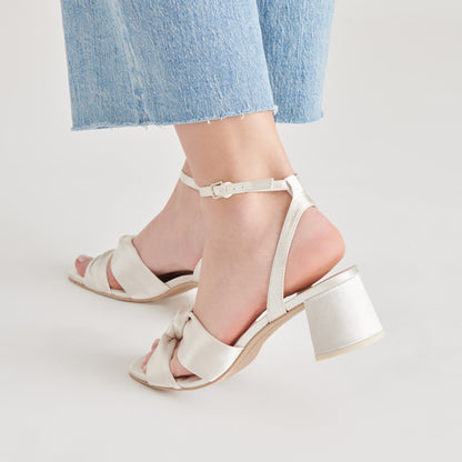 Dolce Vita Brenna Ivory Satin Heels