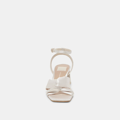 Dolce Vita Brenna Ivory Satin Heels