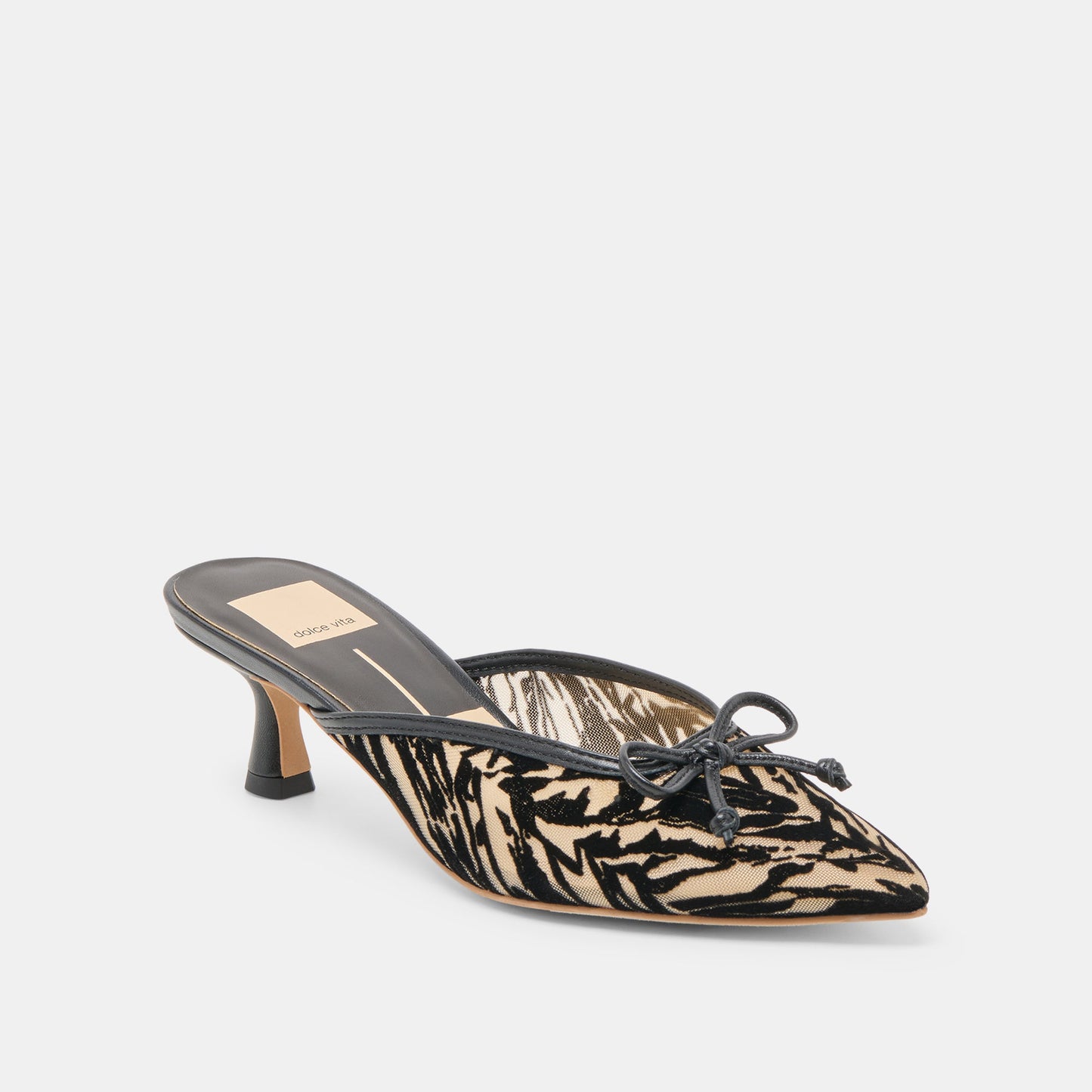 Dolce Vita Cleo Zebra Velvet Mesh Heels