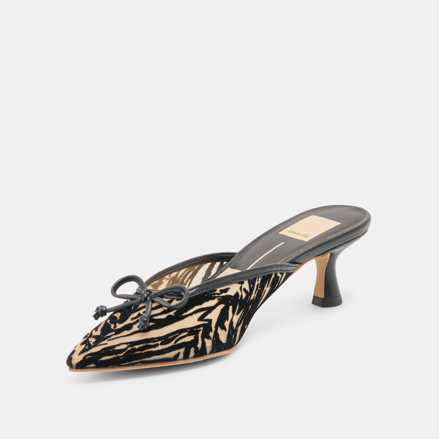 Dolce Vita Cleo Zebra Velvet Mesh Heels