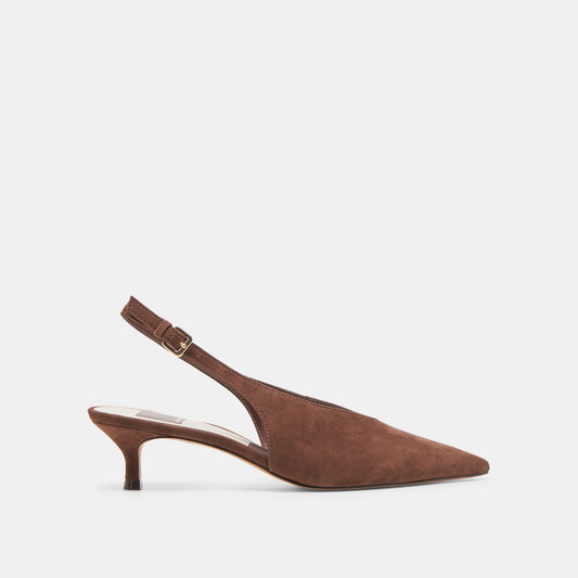 Dolce Vita Alenna Dk Brown Suede Heels
