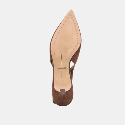 Dolce Vita Alenna Dk Brown Suede Heels