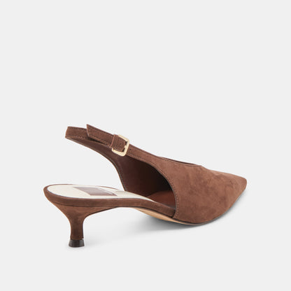 Dolce Vita Alenna Dk Brown Suede Heels
