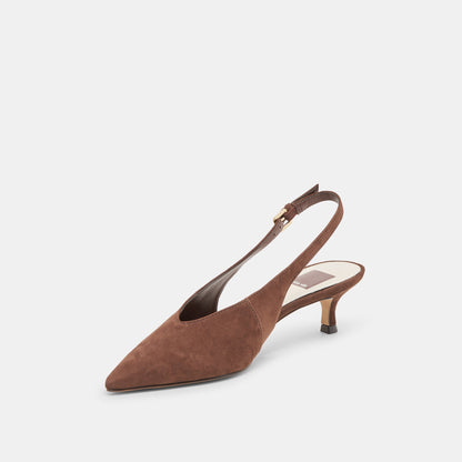 Dolce Vita Alenna Dk Brown Suede Heels