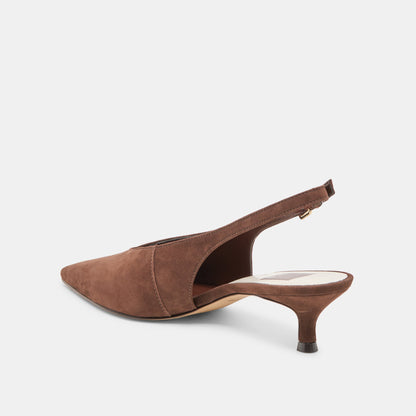 Dolce Vita Alenna Dk Brown Suede Heels
