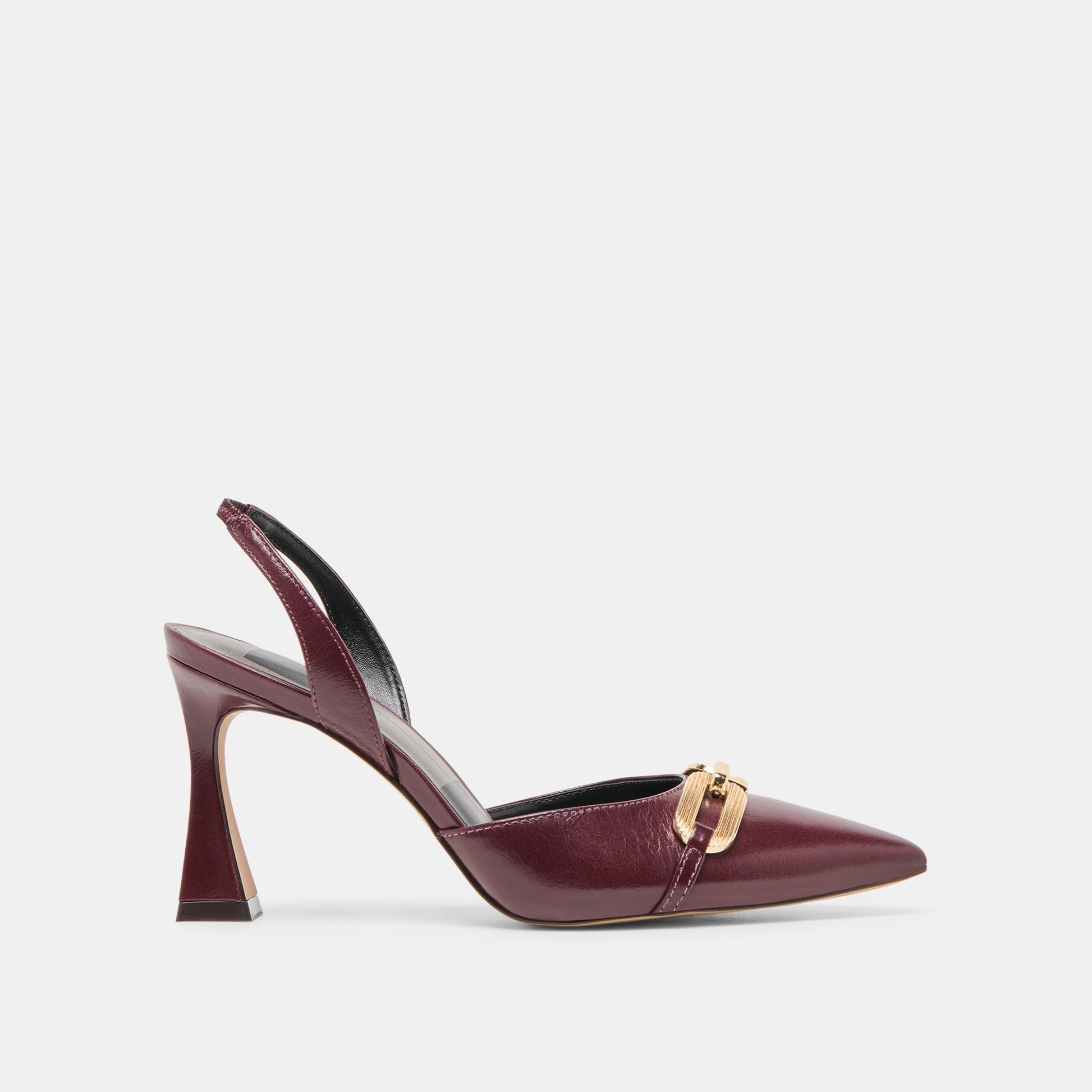 Dolce Vita Malik Cranberry Crinkle Patent Heels