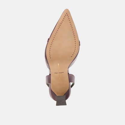 Dolce Vita Malik Cranberry Crinkle Patent Heels