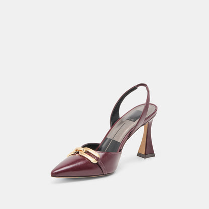 Dolce Vita Malik Cranberry Crinkle Patent Heels