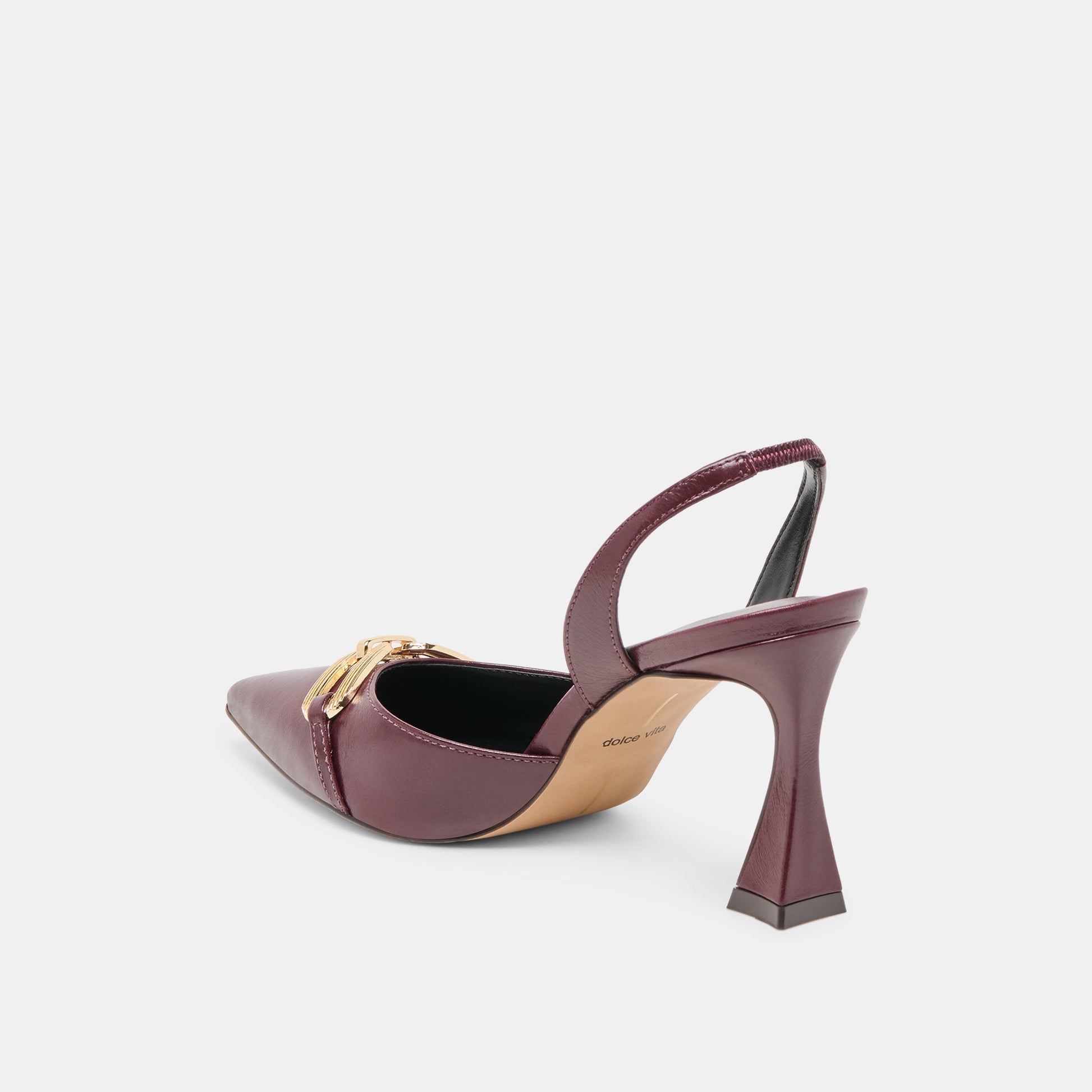 Dolce Vita Malik Cranberry Crinkle Patent Heels