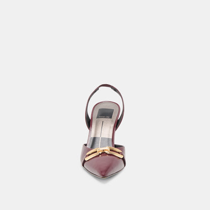 Dolce Vita Malik Cranberry Crinkle Patent Heels