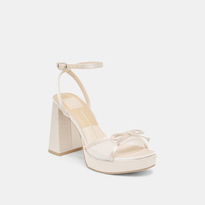 Dolce Vita Pandor White Tulle Heels