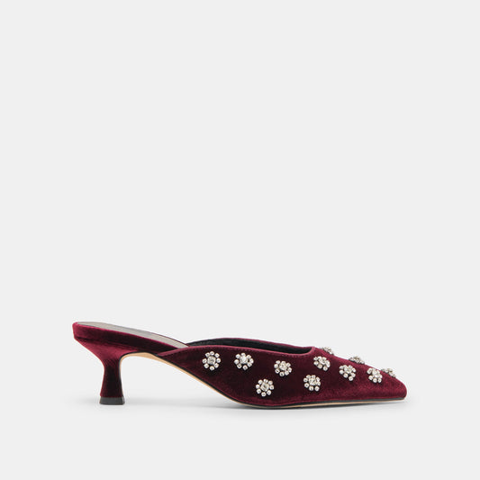 Dolce Vita Clara Bordeaux Velvet Heels