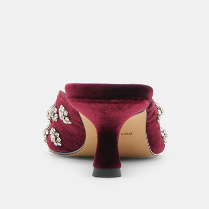 Dolce Vita Clara Bordeaux Velvet Heels