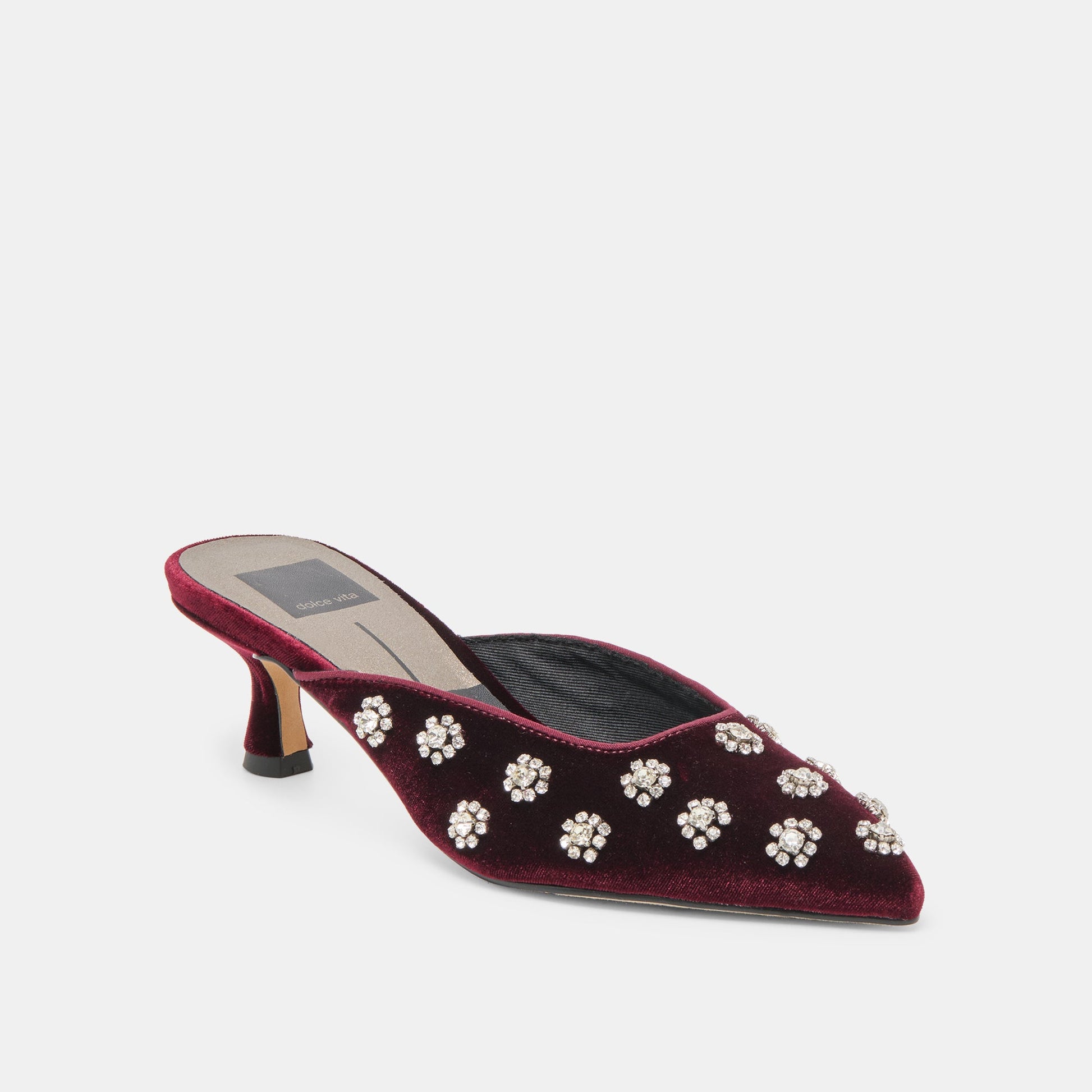 Dolce Vita Clara Bordeaux Velvet Heels