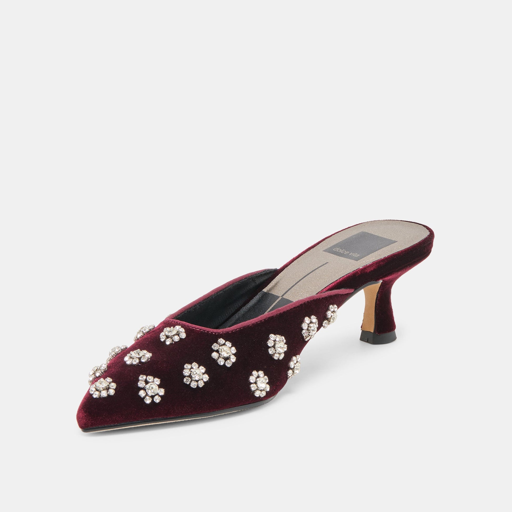 Dolce Vita Clara Bordeaux Velvet Heels