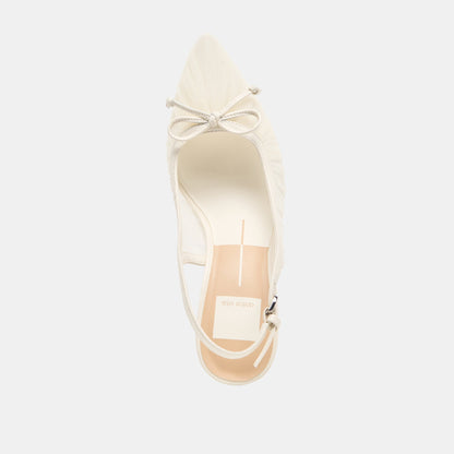 Dolce Vita Yela White Tulle Heels