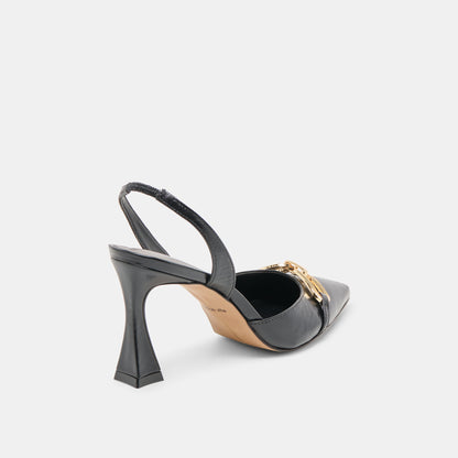 Dolce Vita Malik Midnight Crinkle Patent Heels