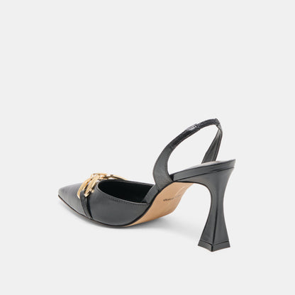Dolce Vita Malik Midnight Crinkle Patent Heels