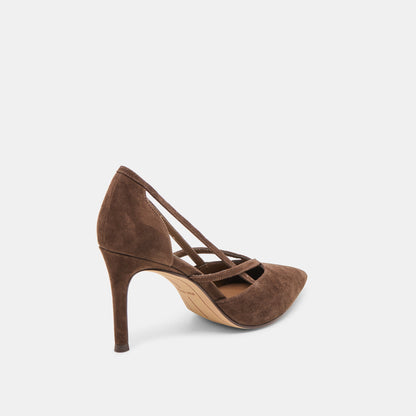 Dolce Vita Kaine Dk Brown Suede Heels