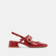 CRIMSON CRINKLE PATENT LEATHER