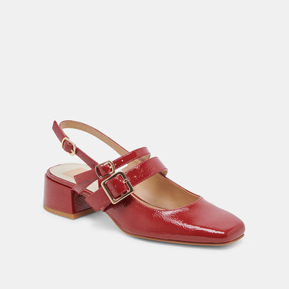 Dolce Vita PATZY HEELS CRIMSON CRINKLE PATENT LEATHER