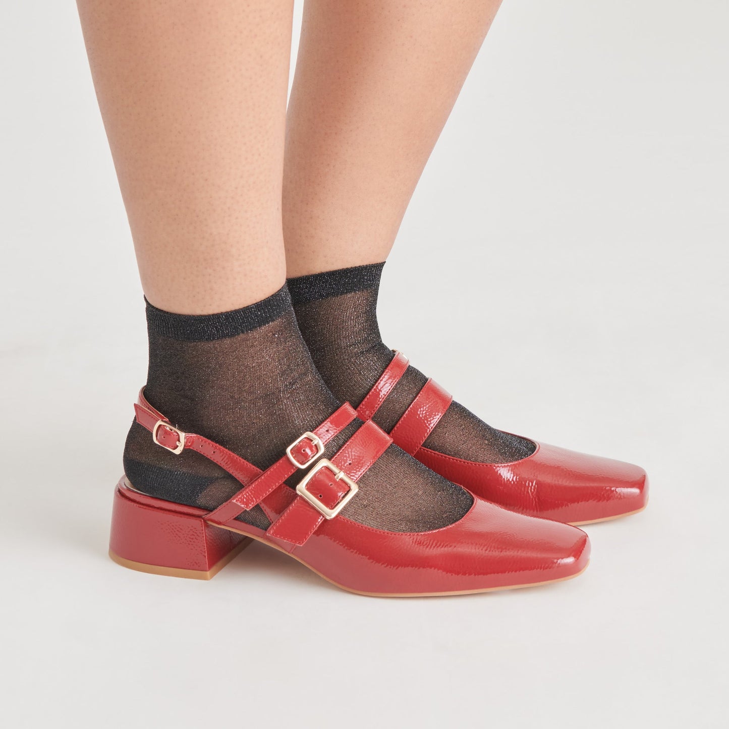 Dolce Vita PATZY HEELS CRIMSON CRINKLE PATENT LEATHER