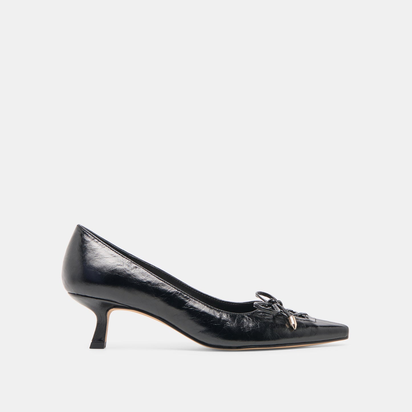 Dolce Vita Clarie Midnight Crinkle Patent Leather Heels