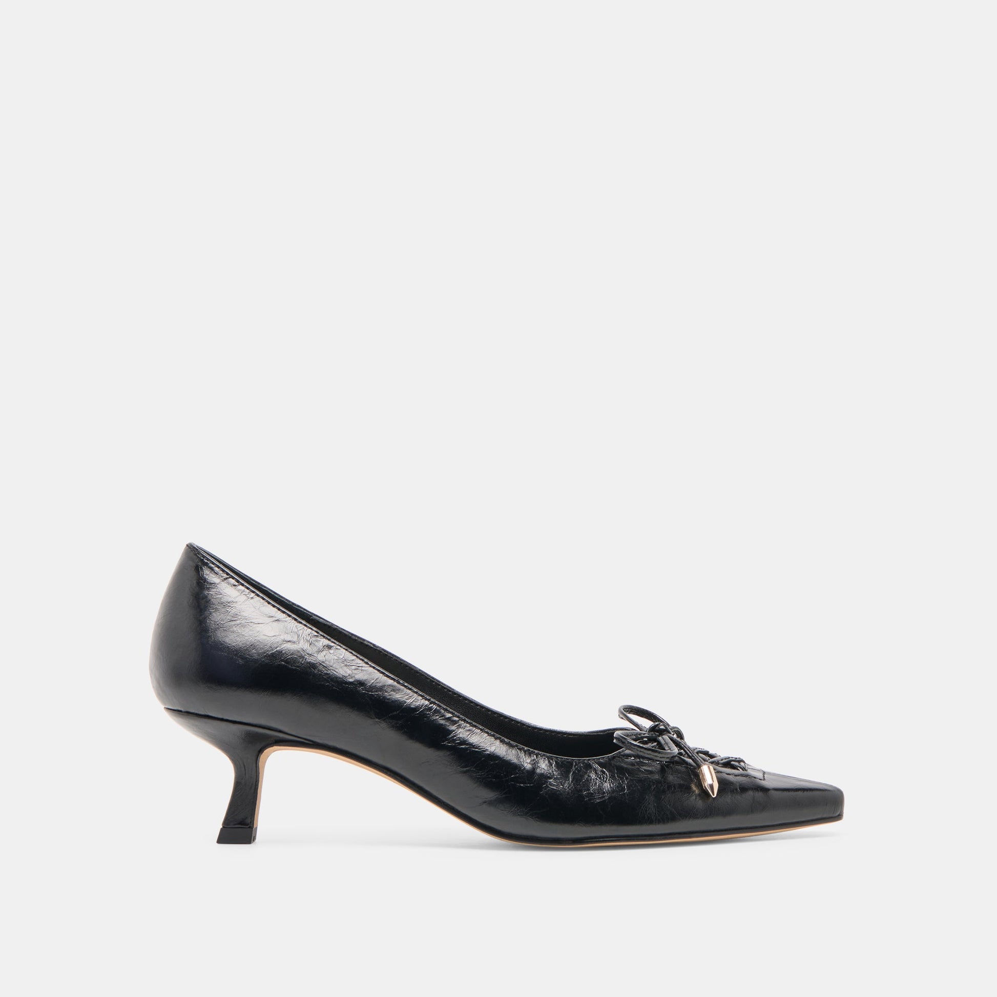 Dolce Vita Clarie Midnight Crinkle Patent Leather Heels