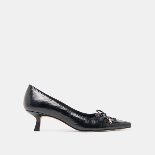 Dolce Vita Clarie Midnight Crinkle Patent Leather Heels