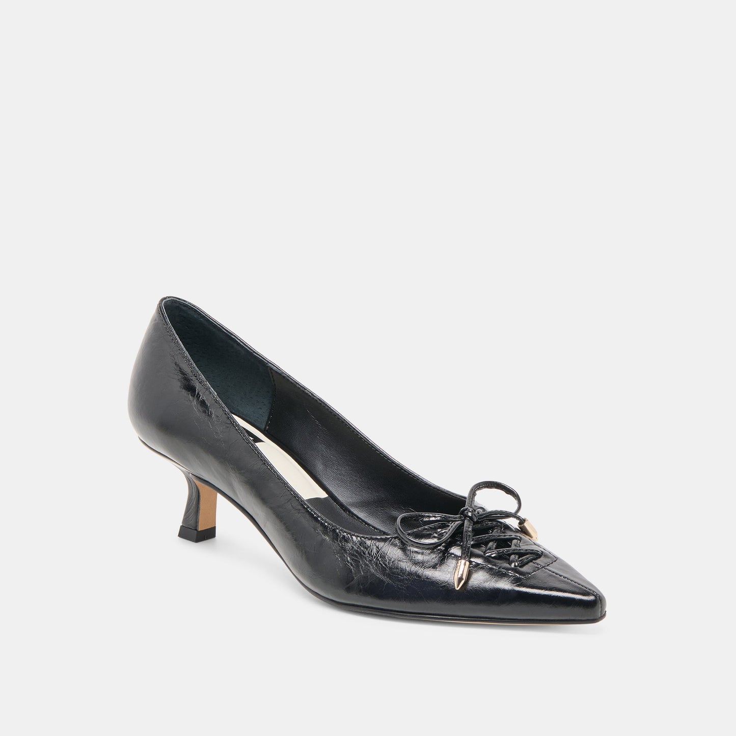 Dolce Vita Clarie Midnight Crinkle Patent Leather Heels