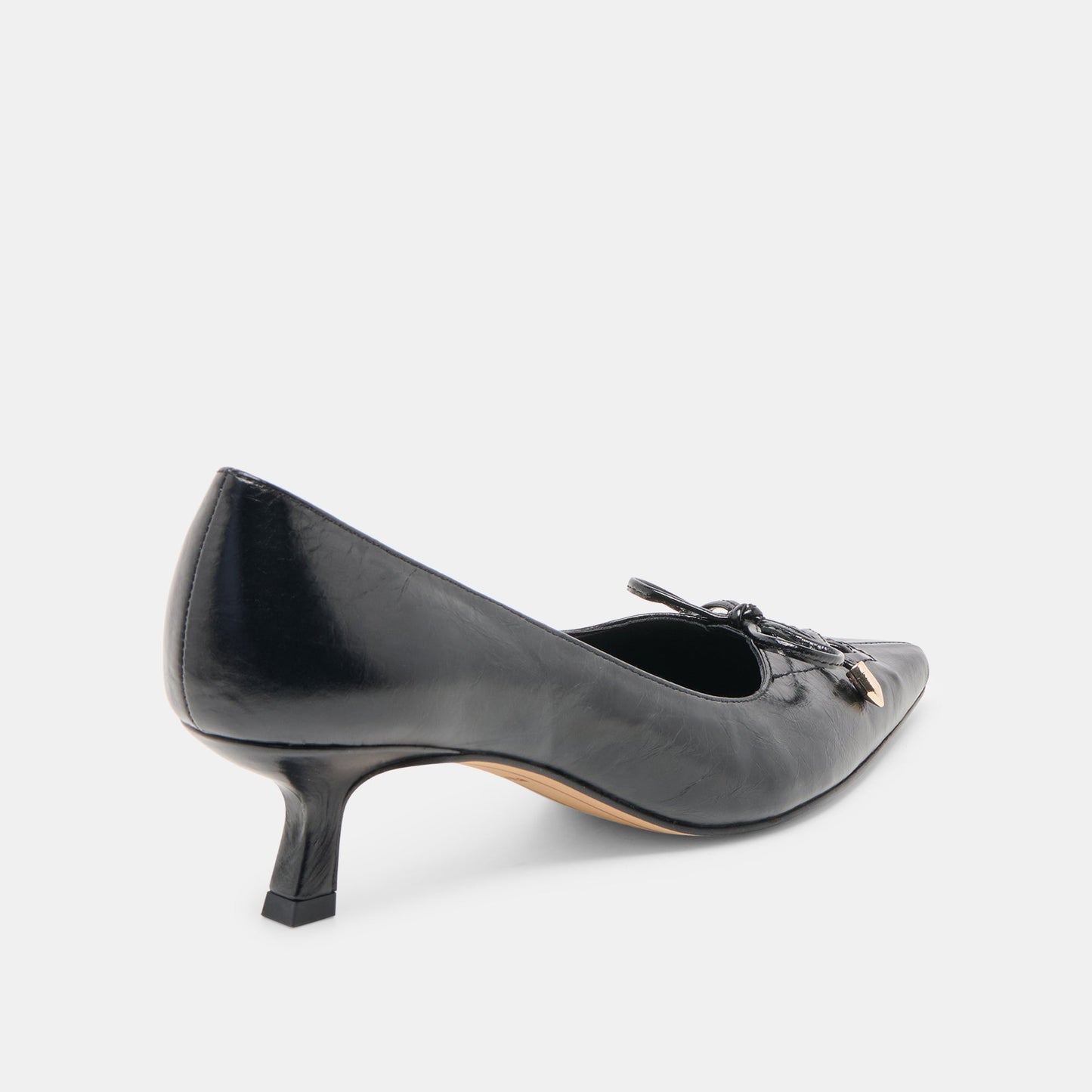 Dolce Vita Clarie Midnight Crinkle Patent Leather Heels