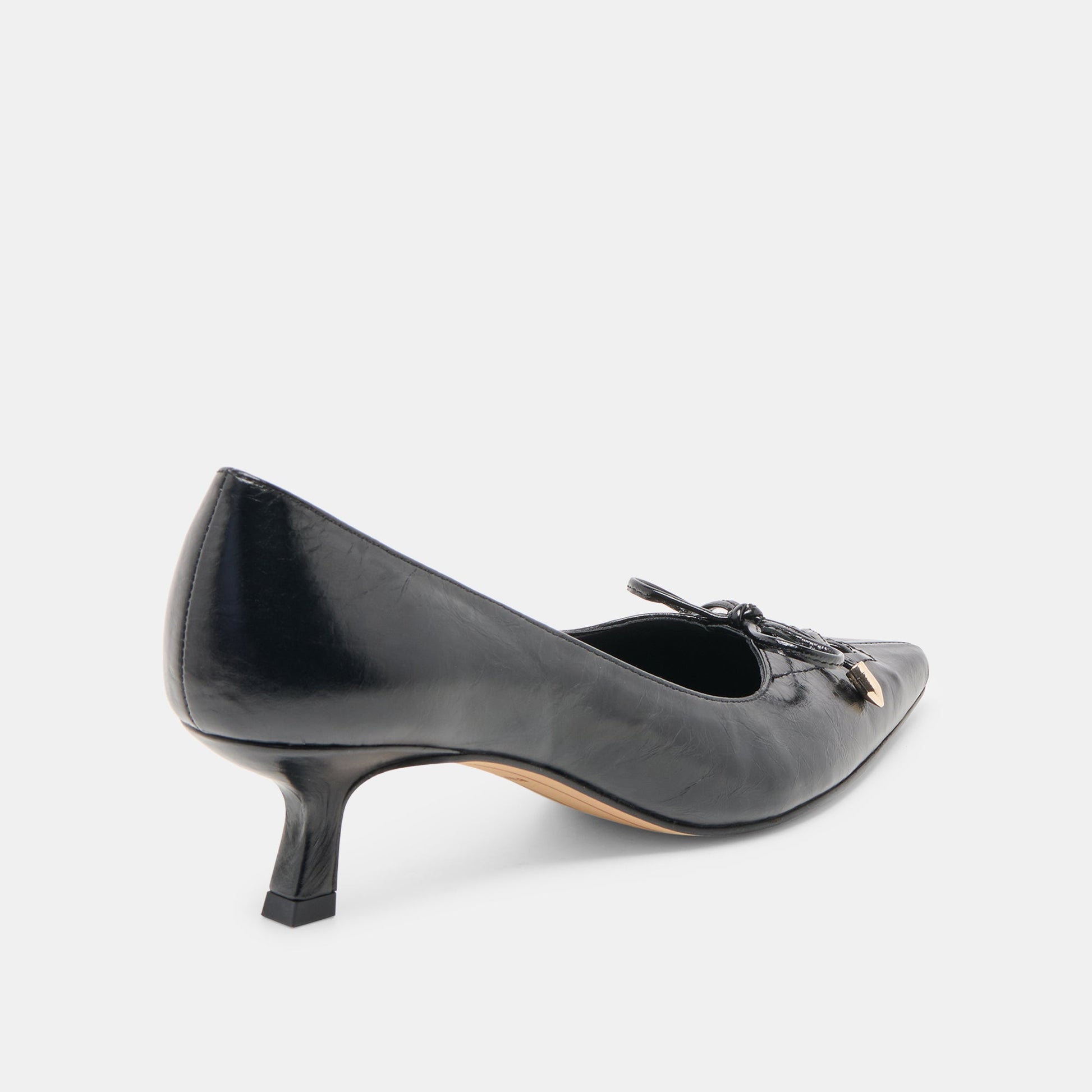 Dolce Vita Clarie Midnight Crinkle Patent Leather Heels