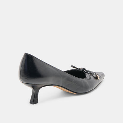 Dolce Vita Clarie Midnight Crinkle Patent Leather Heels