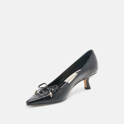 Dolce Vita Clarie Midnight Crinkle Patent Leather Heels
