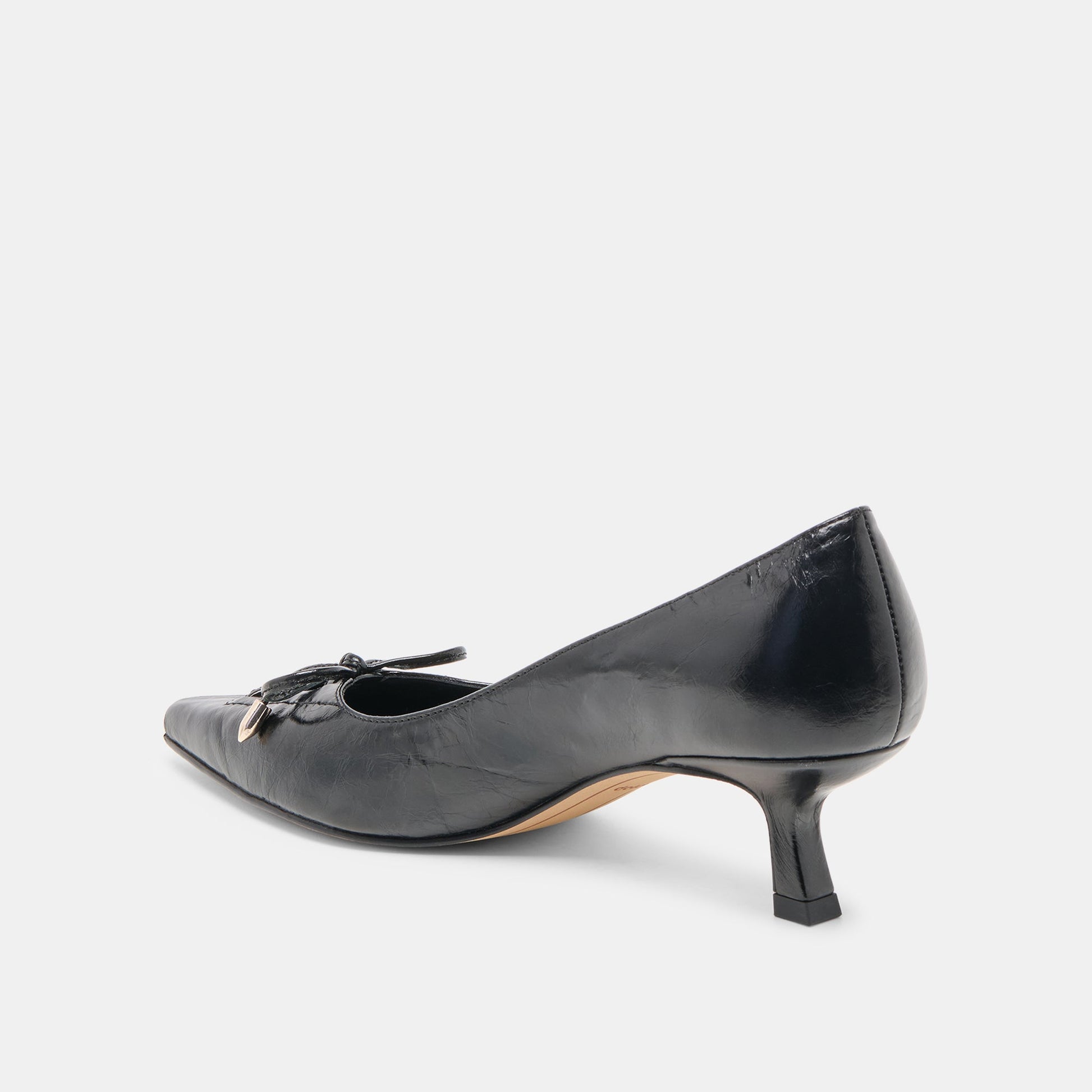 Dolce Vita Clarie Midnight Crinkle Patent Leather Heels