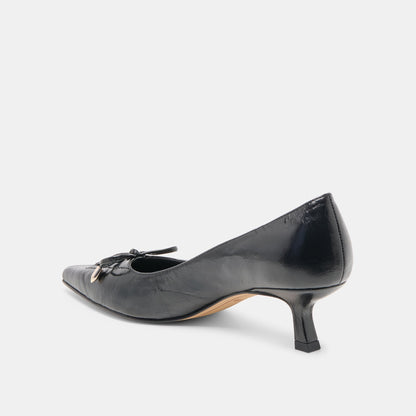 Dolce Vita Clarie Midnight Crinkle Patent Leather Heels