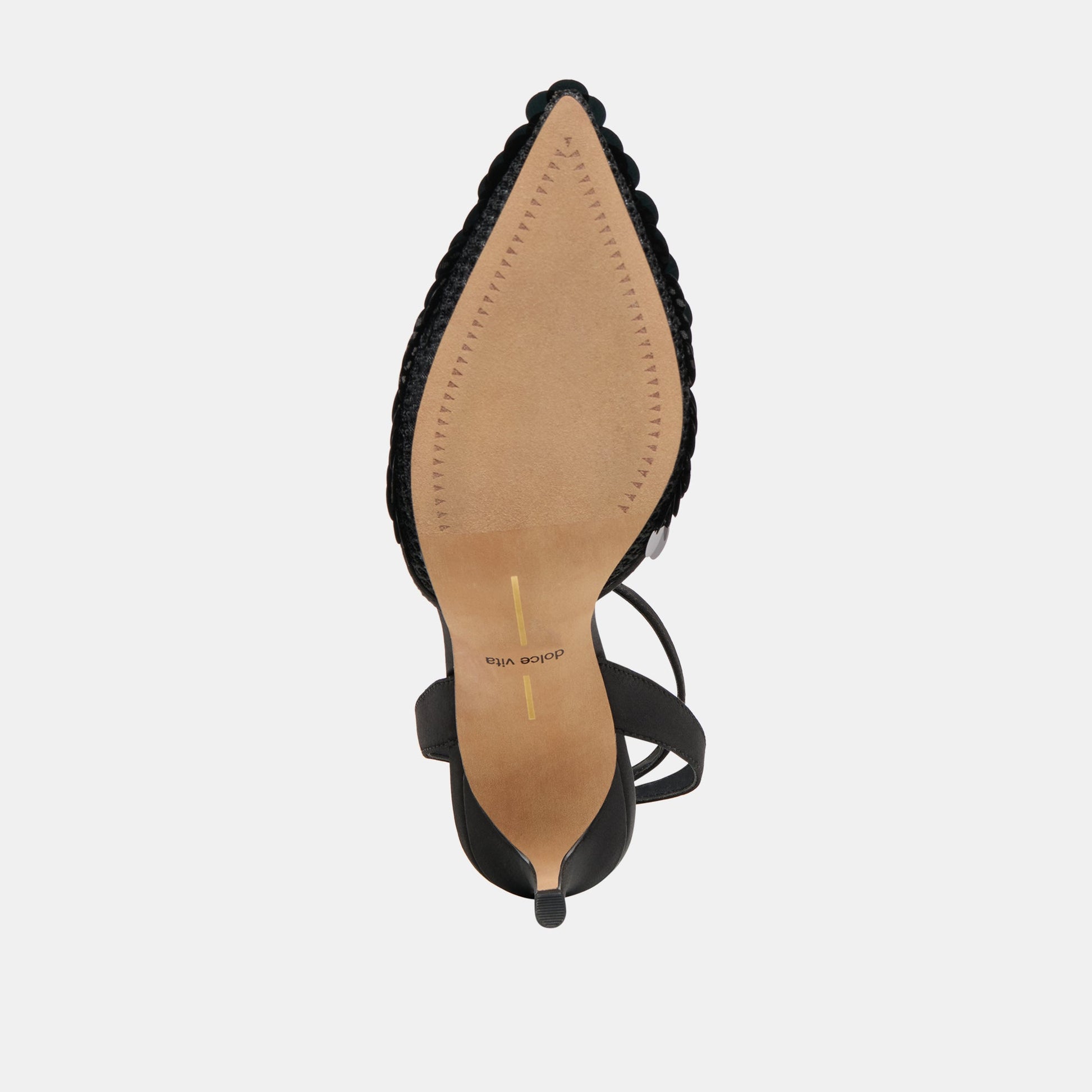 Dolce Vita Elizza Confetti Onyx Woven Mesh Heels
