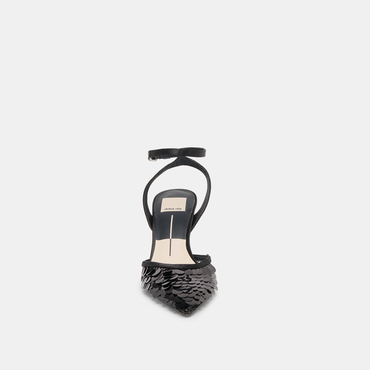 Dolce Vita Elizza Confetti Onyx Woven Mesh Heels