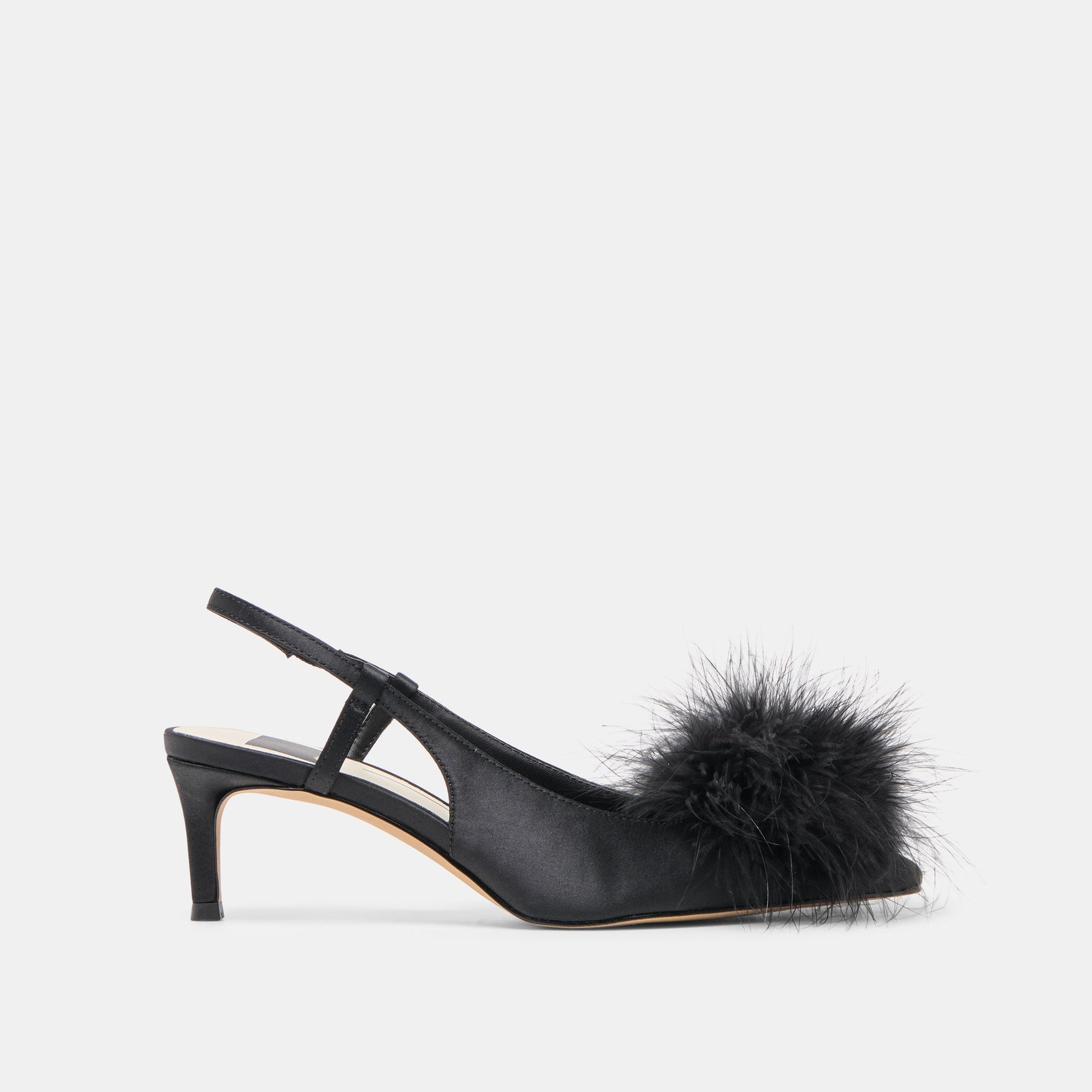 Dolce Vita Kamy Onyx Satin Heels