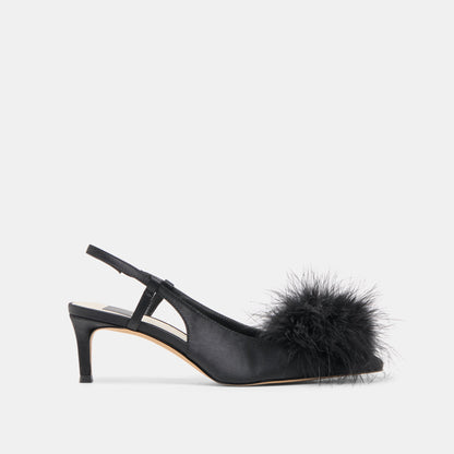 Dolce Vita Kamy Onyx Satin Heels