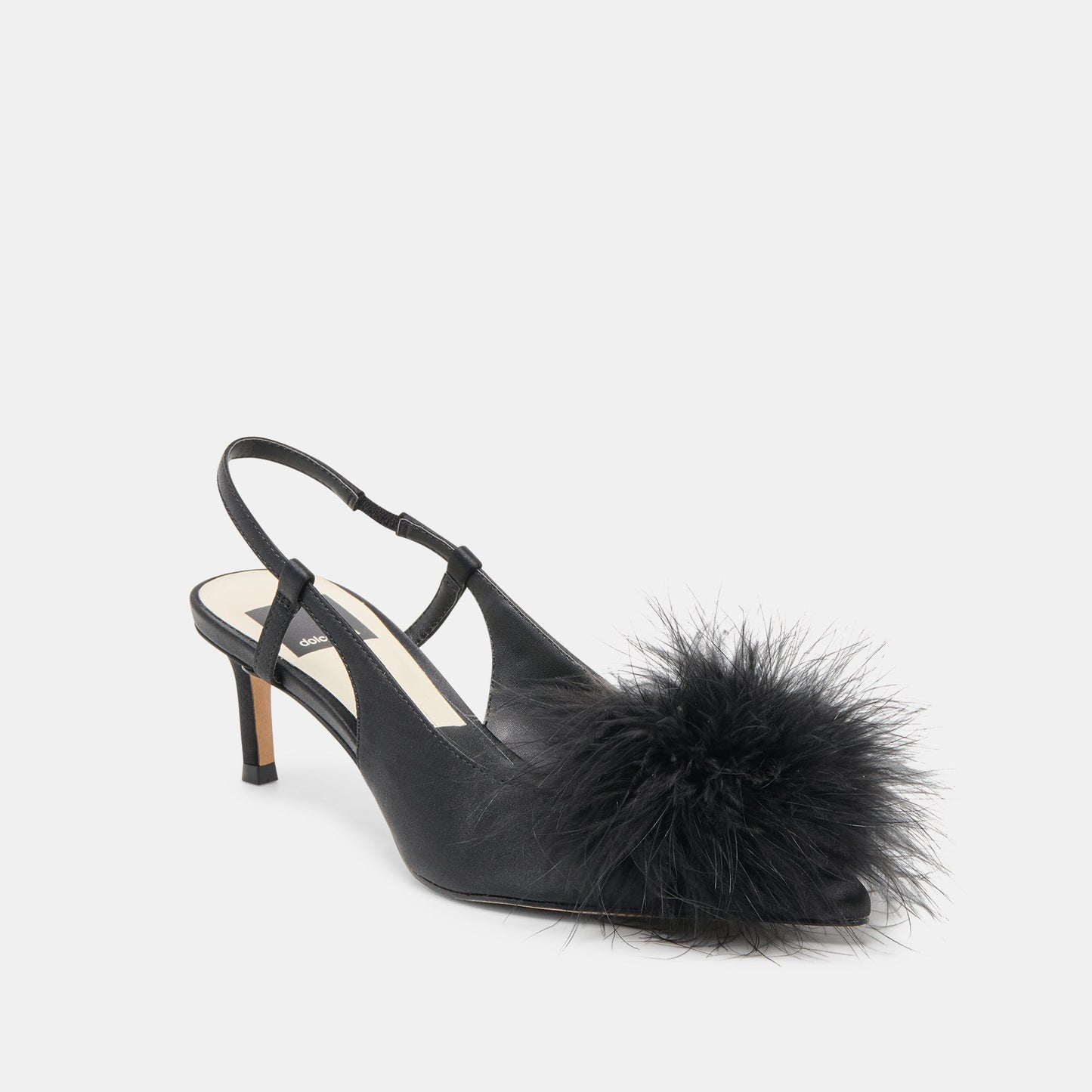 Dolce Vita Kamy Onyx Satin Heels