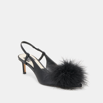 Dolce Vita Kamy Onyx Satin Heels