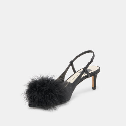 Dolce Vita Kamy Onyx Satin Heels