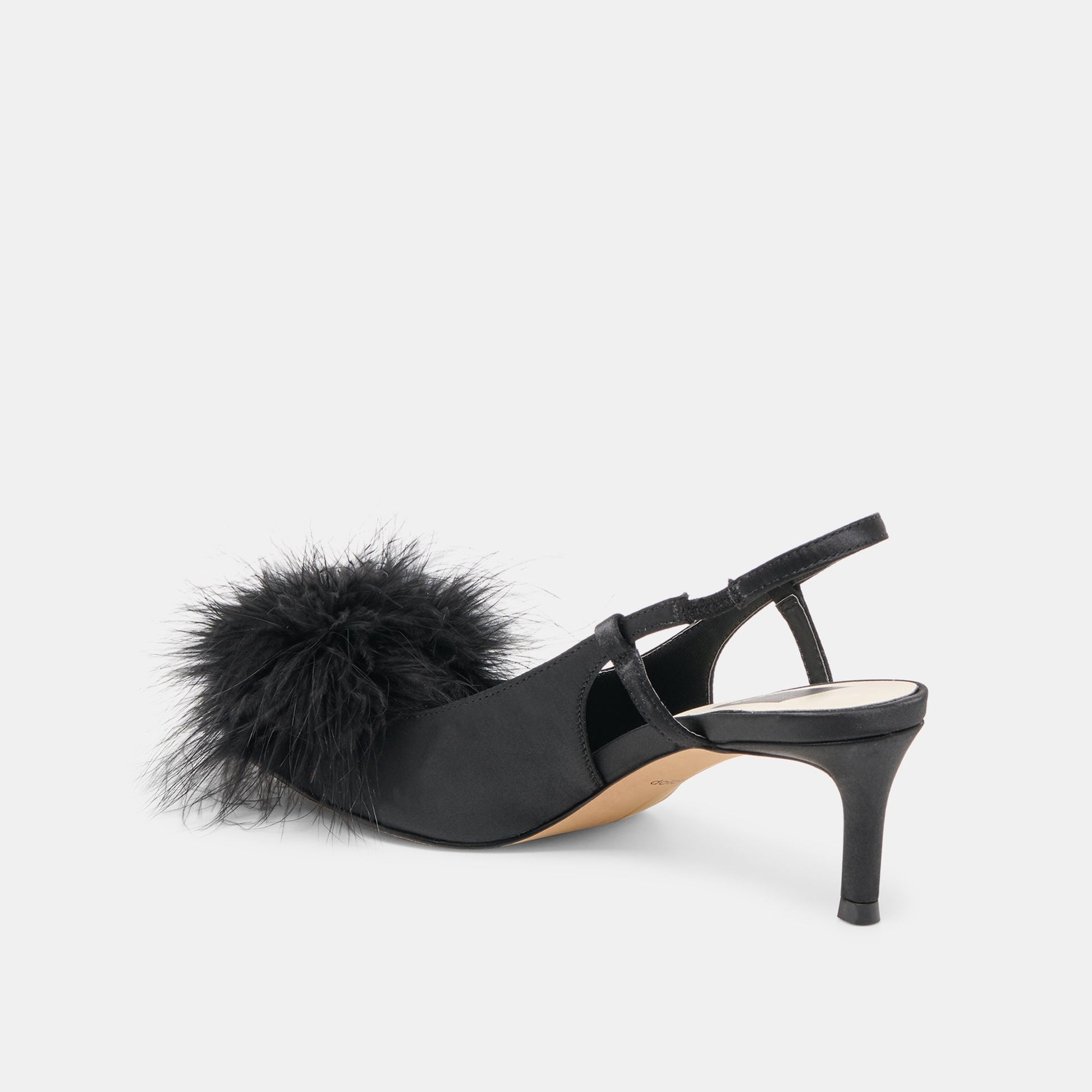 Dolce Vita Kamy Onyx Satin Heels