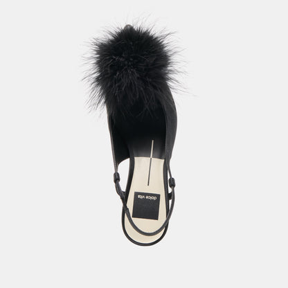 Dolce Vita Kamy Onyx Satin Heels