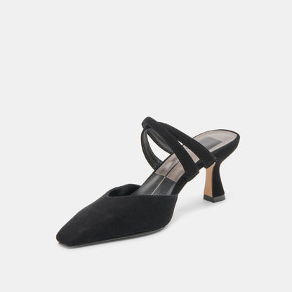 Dolce Vita Linore Onyx Suede Heels