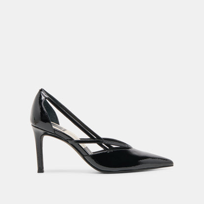 Dolce Vita Kaine Midnight Crinkle Patent Leather Heels