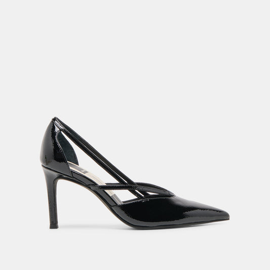 Dolce Vita Kaine Midnight Crinkle Patent Leather Heels